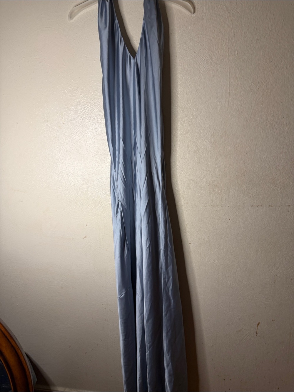 Show me your MuMu Light Blue V-Neck Halter Maxi Dress
